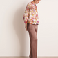 Floral Twill Single Button Blouse