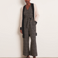 Stretch Crepe Geometric Jumpsuit
