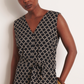 Stretch Crepe Geometric Jumpsuit