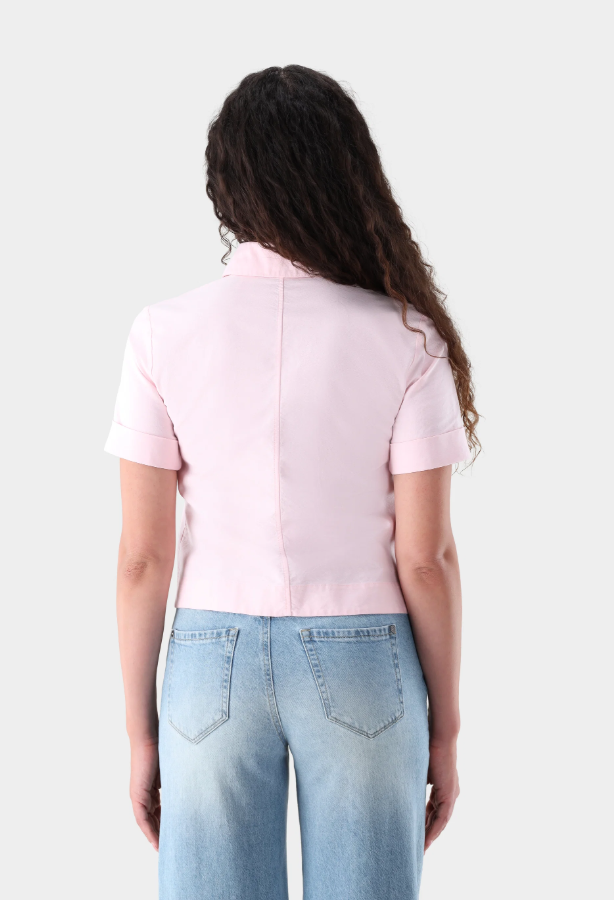Organic Oxford Short Sleeve Blouse