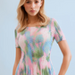 Pastel Rainbow Plisse Dress