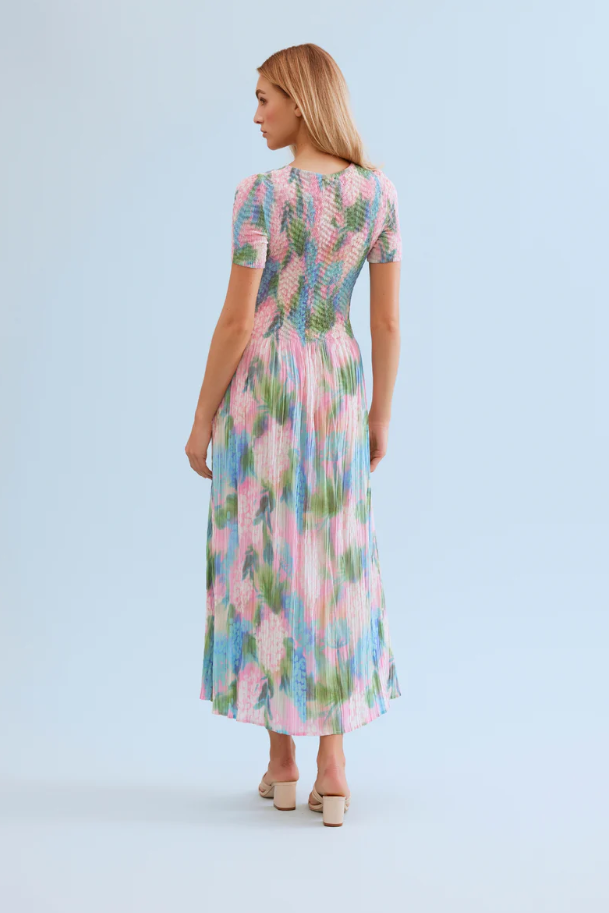 Pastel Rainbow Plisse Dress
