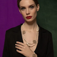 Baroque Pearl Silver/Gold Plated Crochet Disc Necklace