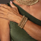 Silver Fishbone Crochet Bracelet