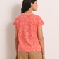 V-Neck Linen Paisley Sweater