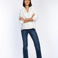 Floral Applique Cotton Tunic Blouse