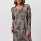 Reversible Leopard Houndstooth Jersey Dress