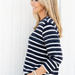 Bedazzled Striped Cotton Sweater