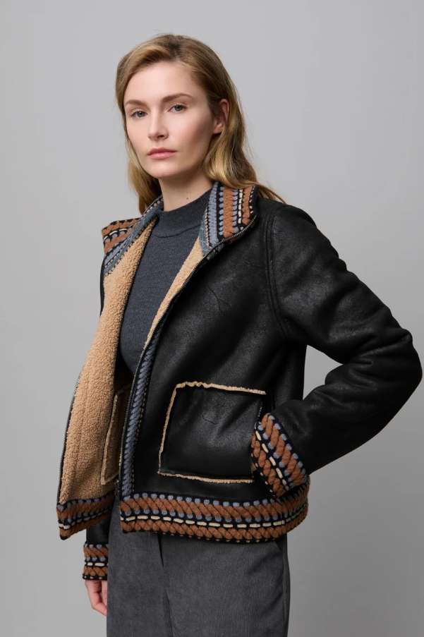 Reversible Shearling-Suede Funky Jacket
