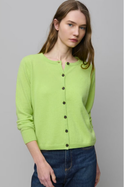 Cashmere Button-Up Mini Cardigan