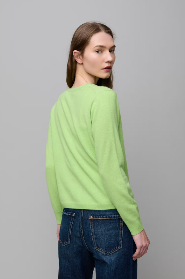 Cashmere Button-Up Mini Cardigan