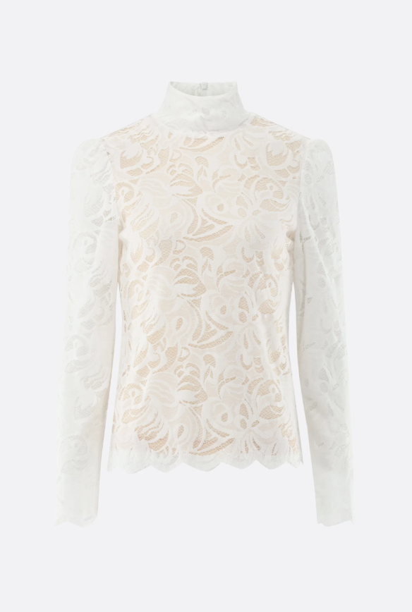 Lacey Mock Neck Blouse