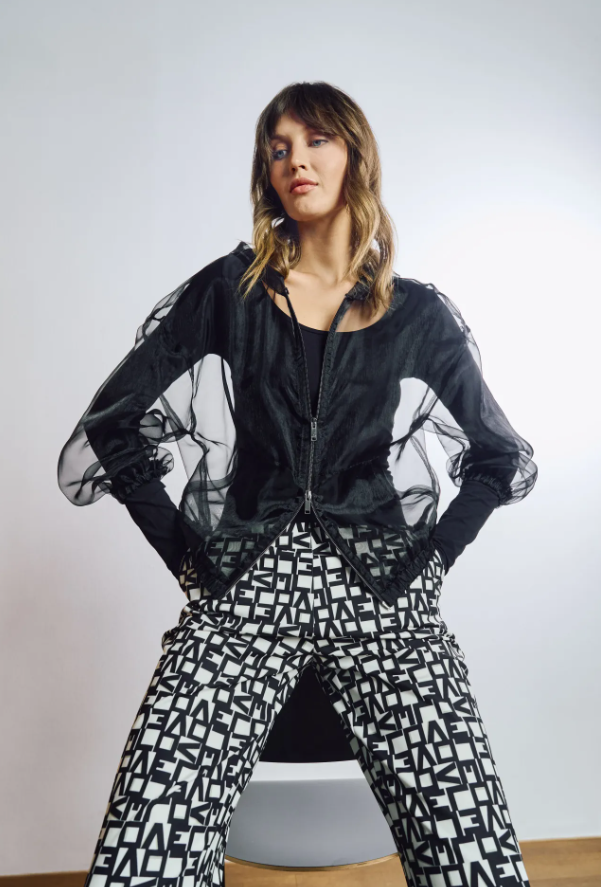 Sheer Luxe Hooded Jacket