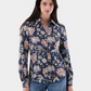 Cotton Satin Floral Blouse