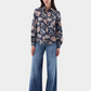 Cotton Satin Floral Blouse