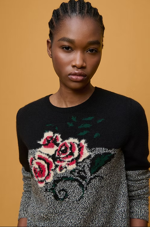 Painted Rose Speckled Sweater