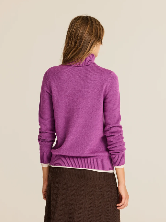 Cable-Detailed Roll-Neck Sweater