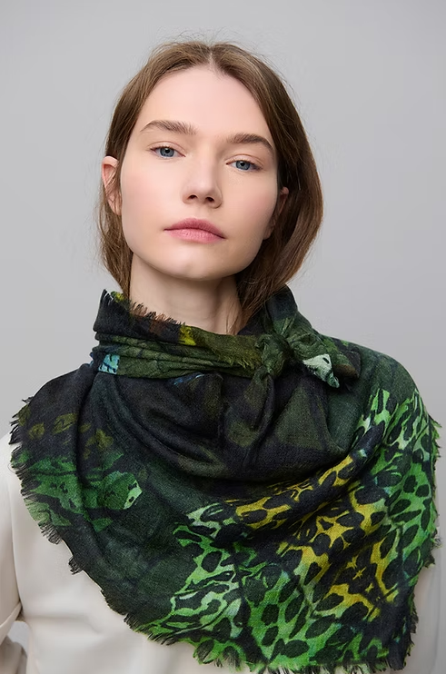 Kaleidascope Jungle Wool Scarf