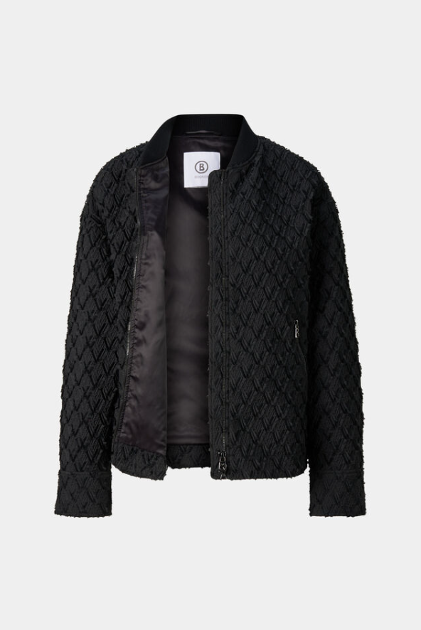 Chevron Textured Bomber Jacket