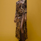 Paisley Velvet Dress with Side Slit