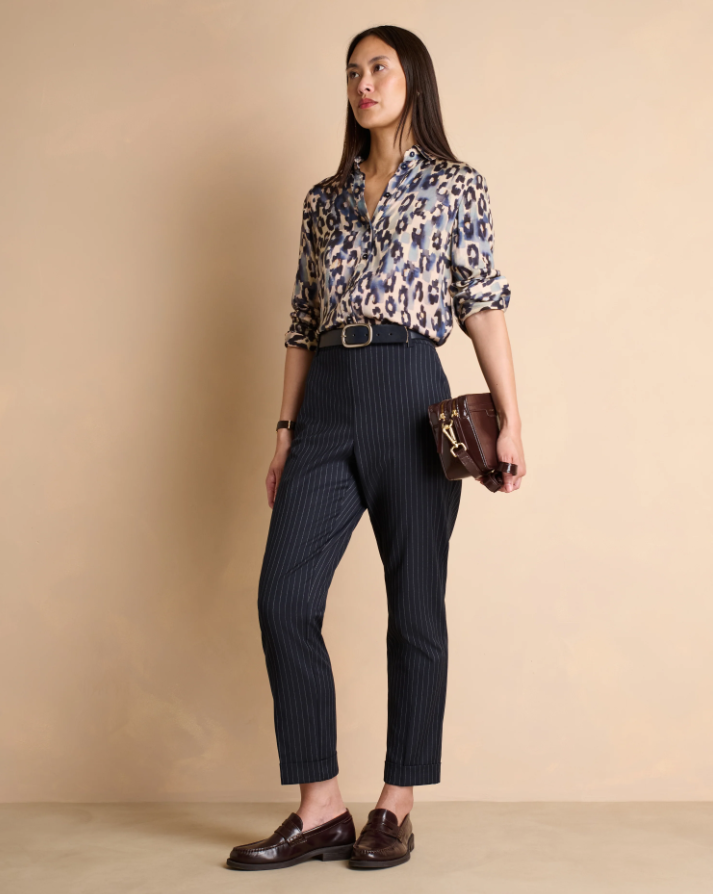 Pin-Stripe Pull-On Trousers