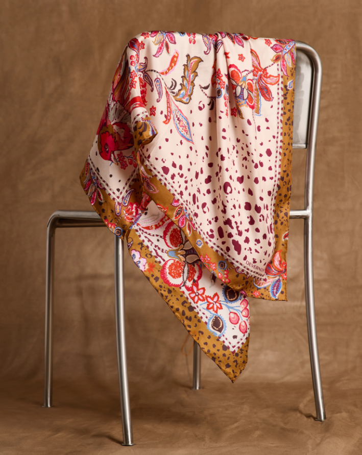 Floral Paisley Oasis Silk Square