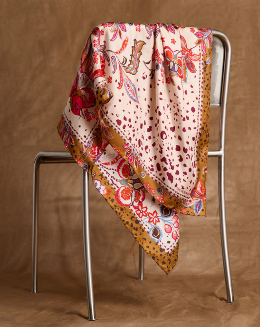 Floral Paisley Oasis Silk Square