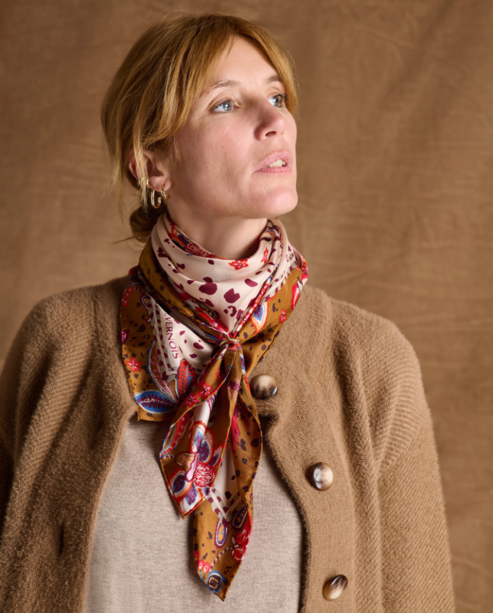 Floral Paisley Oasis Silk Square
