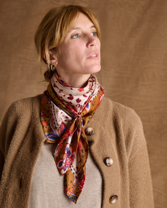 Floral Paisley Oasis Silk Square