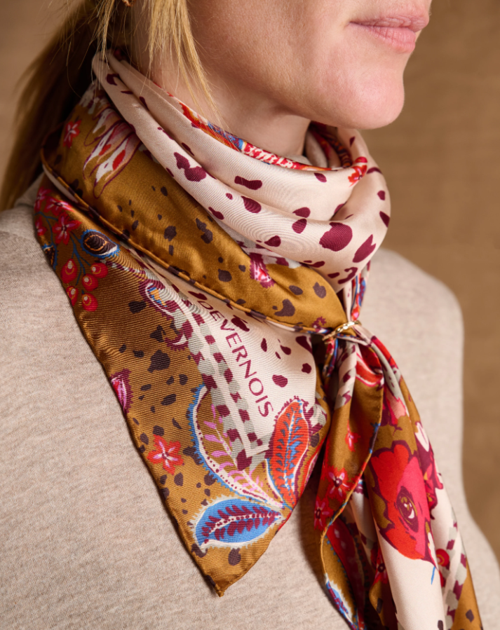 Floral Paisley Oasis Silk Square