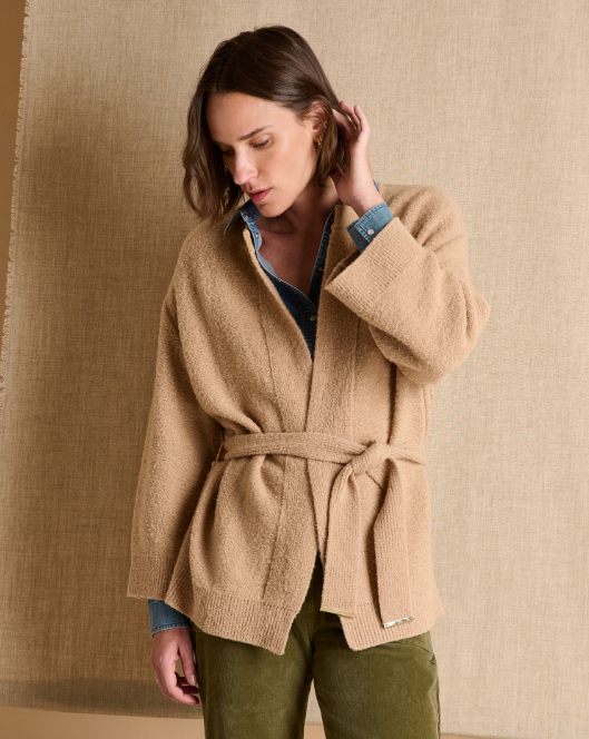 Mini Teddy Wool Wrap Cardigan