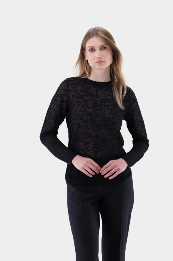 Ultra-Fine Wool Lace Top