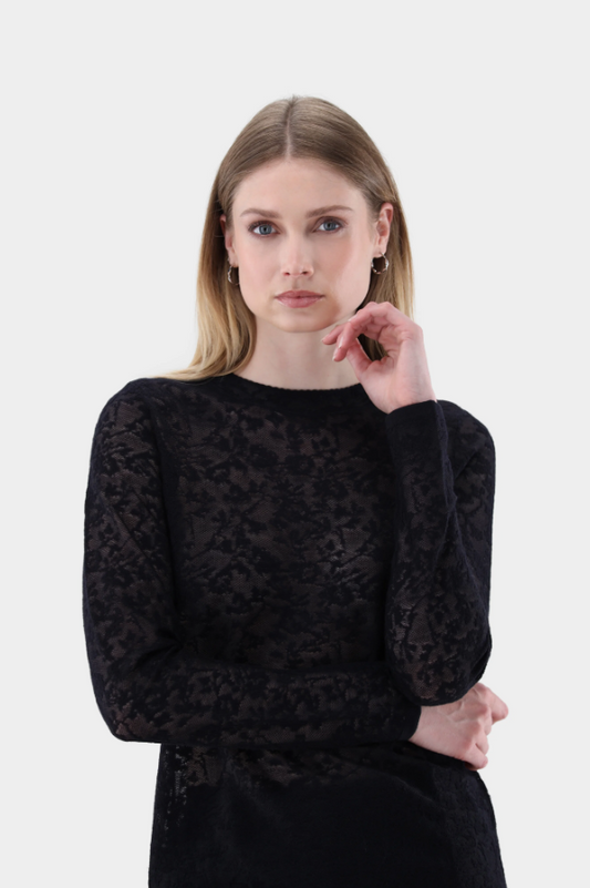 Ultra-Fine Wool Lace Top