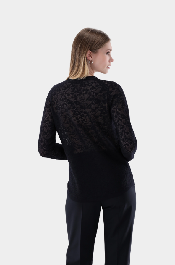 Ultra-Fine Wool Lace Top