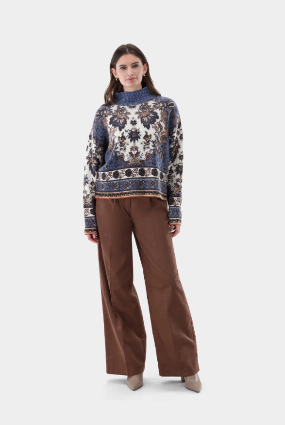 Baroque Paisley Wool Sweater