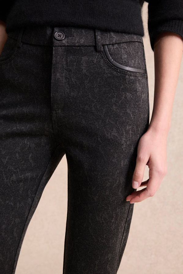 Textured Bedazzled Fleece Slip Pants