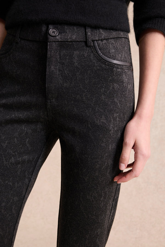 Textured Bedazzled Fleece Slip Pants