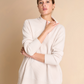 Diamond-Stitched Wool Tunic Sweater