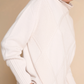 Diamond-Stitched Wool Tunic Sweater