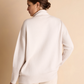 Diamond-Stitched Wool Tunic Sweater