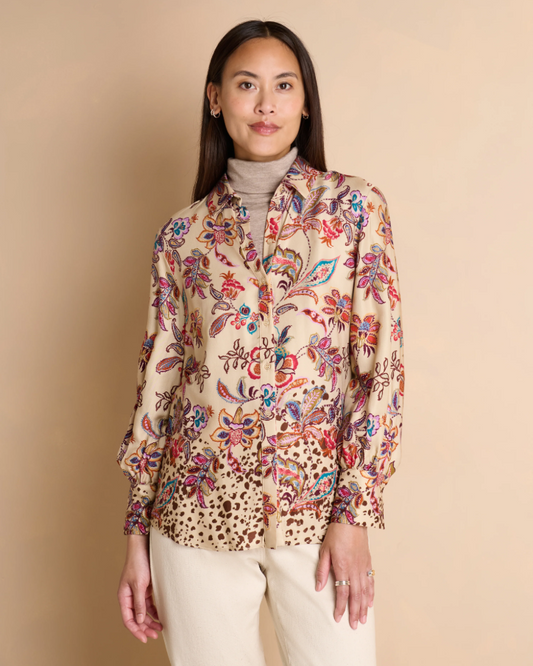 Floral Paisley Twill Blouse