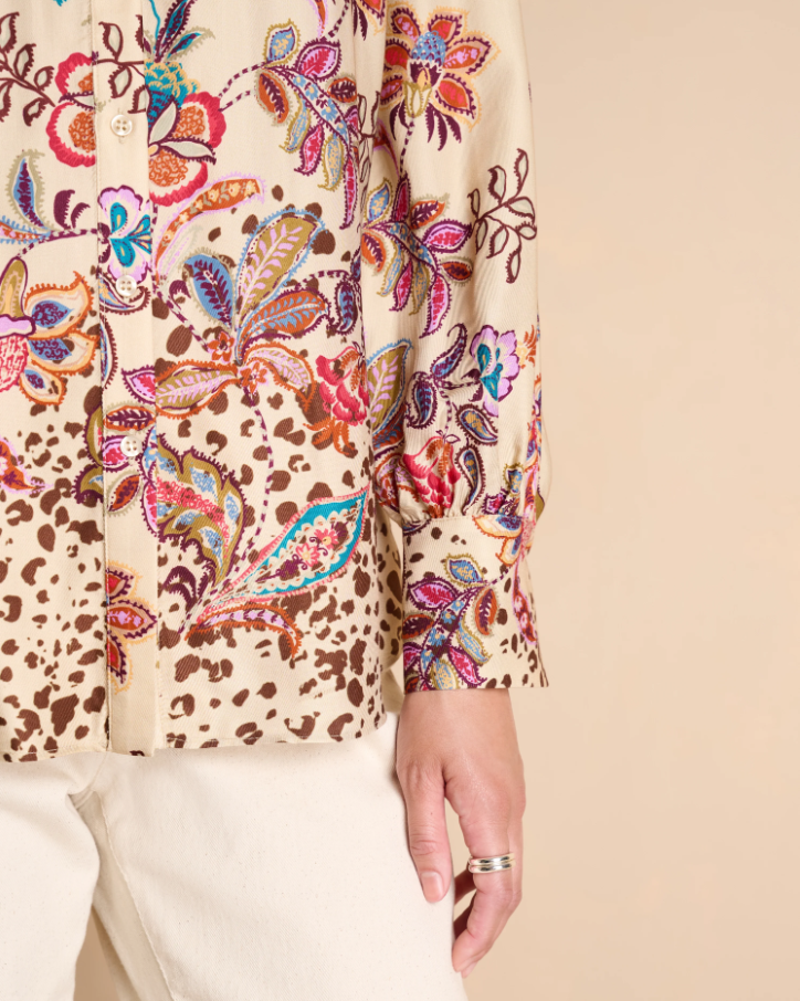 Floral Paisley Twill Blouse