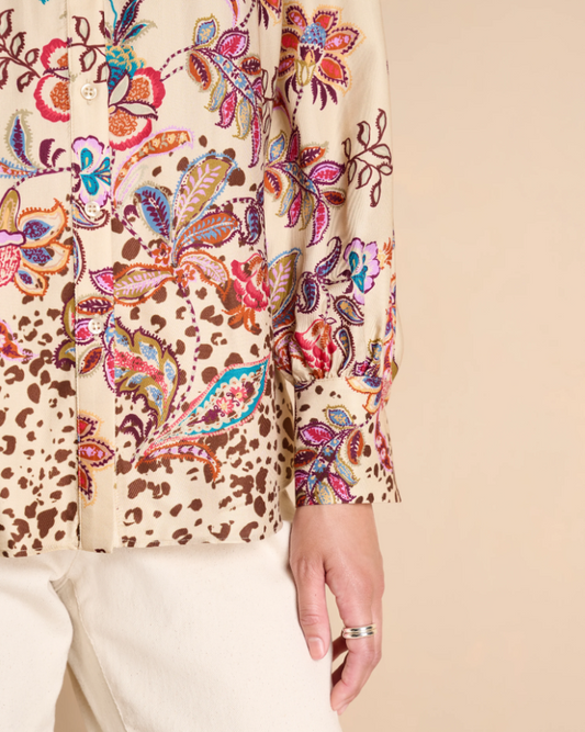 Floral Paisley Twill Blouse