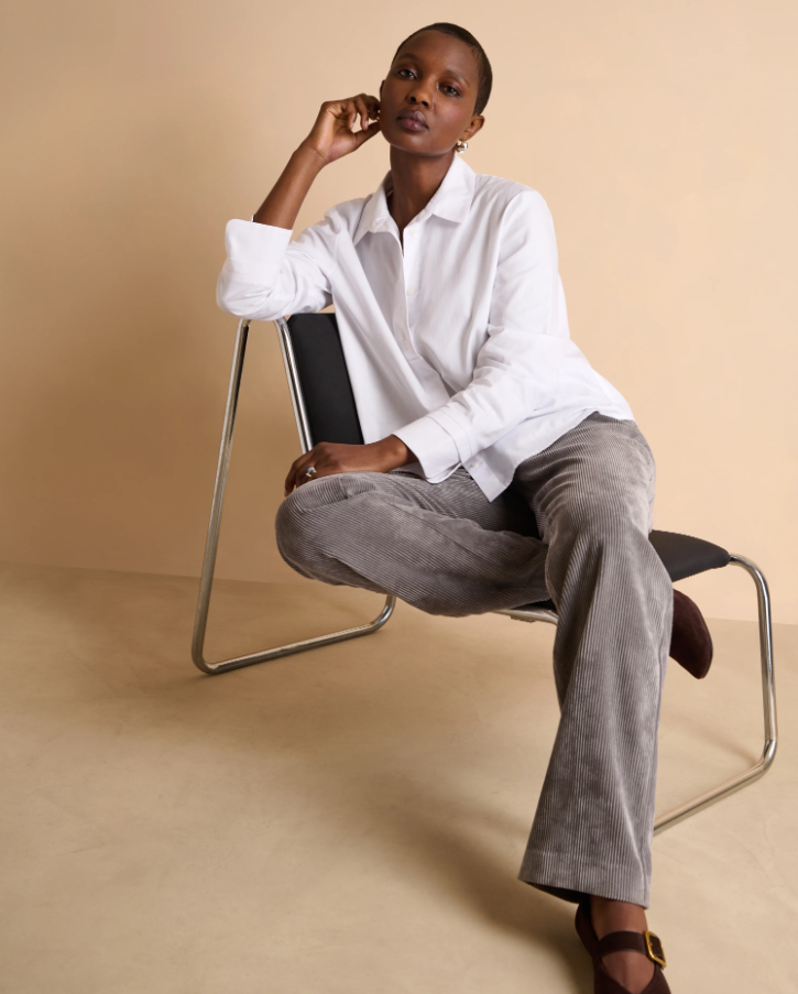 Ribbed Corduroy Pull-On Pants