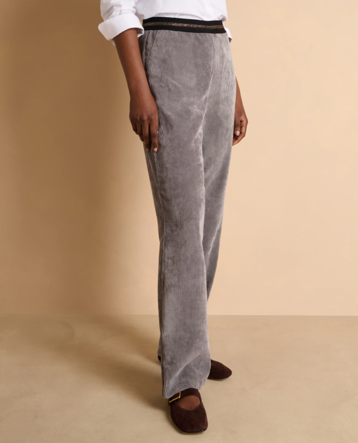 Ribbed Corduroy Pull-On Pants