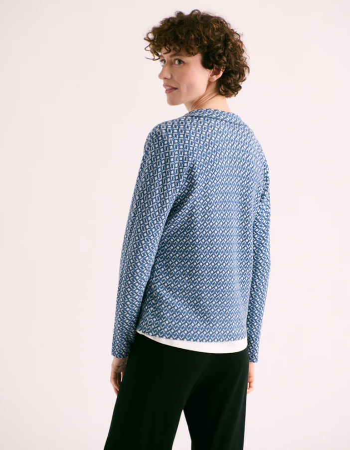 Geometric Patterned Wool Polo