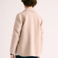 Boiled Wool A-Line Buttoned Jacket