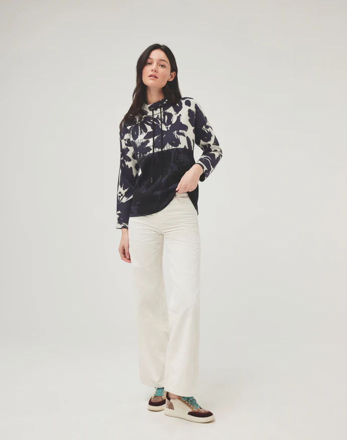 Flower Power Speckled Pullover