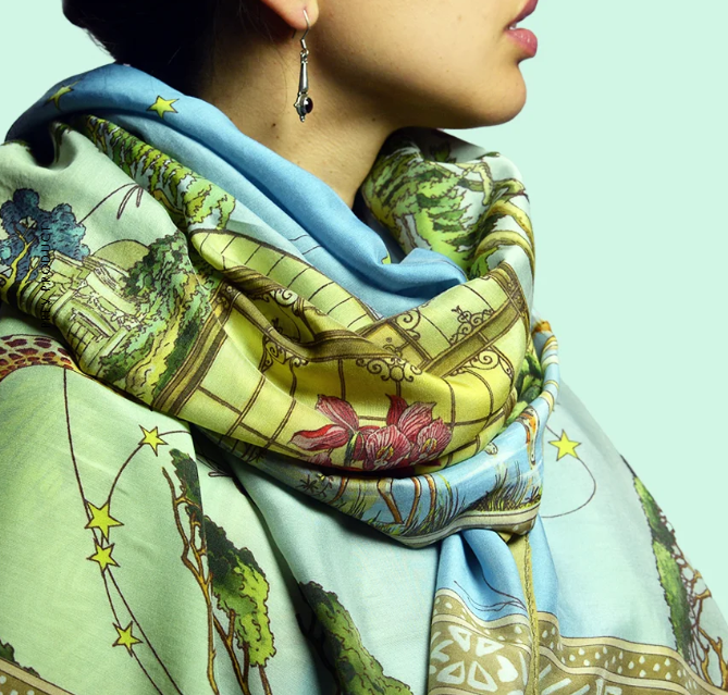 Orchid Greenhouse Bamboo Silk Scarf - South Africa Edition