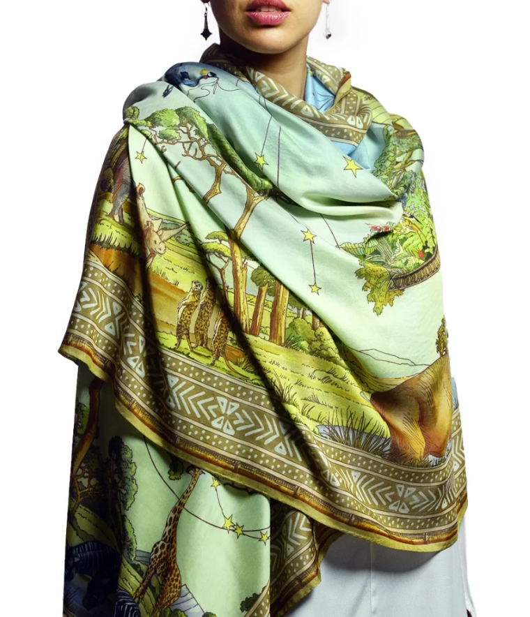 Orchid Greenhouse Bamboo Silk Scarf - South Africa Edition